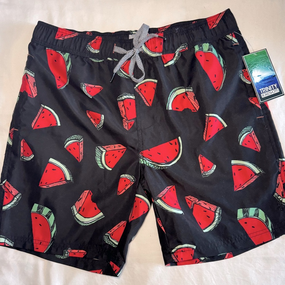 Trinity men’s Watermelon swim trunks; Size Medium; NWT